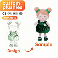 Poupée en peluche personnalisée pour fille, figurine humaine douce, peluche rembourrée, vente en gros, OEM, ODM, logo personnalisé, jouet pour enfants, cadeaux pour enfants