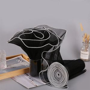 Envoltura de Flores con Decoración de Perlas, Envoltura de Hilo Ondulado Floral de Lujo para Ramos, Volantes para Envolver Regalos, Manualidades y Empaque de Pasteles - Product Image 4