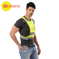 Gilet de ceinture réfléchissant de chasse orange haute visibilité