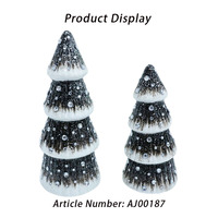 Neues Design Schwarz-Weiß Glitzer Mini-Pilz Weihnachtsbaum Tischdekoration für Weihnachtsfeier Geschenk Dekoration