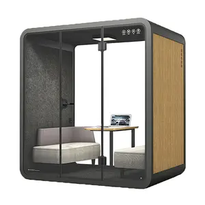 Prefab Office Pod Soundproof Office Pod Indoor Private Meeting Box Waterproof AC Equipped Working Office Booth