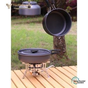 Sartén antiadherente de aluminio con mango plegable para acampar al aire libre, diseño minimalista, uso general en cocinas de gas e inducción - Product Image 4
