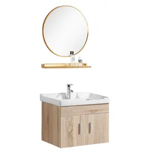 Meuble de salle de bain en bois, nouveau Design, évier Simple, meubles modernes simples, armoire de vanité