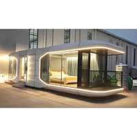 Capsule spatiale préfabriquée personnalisable, cabine modulaire clé en main avec salle de bain et cuisine complètes
