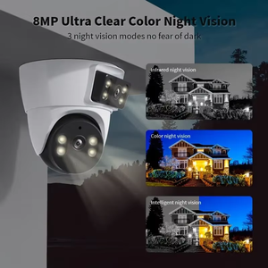 Caméra de sécurité dôme WIFI 8MP CCTV Double objectif 360 degrés PTZ Détection humanoïde IA Suivi de mouvement IP66 Étanche <span class=keywords><strong>Cloud</strong></span> 1 an - Product Image 5
