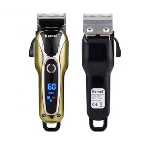 Trimer KM 1990-cortadora <span class=keywords><strong>de</strong></span> cuchillas <span class=keywords><strong>de</strong></span> acero inoxidable, máquina eléctrica inalámbrica con pantalla LCD y carga rápida - Product Image 3