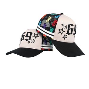 หมวกแก๊ปทรง Trucker ลายทางจีน ปักลายตามสั่ง พร้อมตกแต่งด้วยคริสตัลสีดำ - Product Image 1