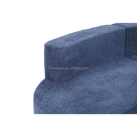 Gorman Modernes Chesterfield Dreisitzer L-Form Stoffsofa für Schlafzimmer Hotel Villa Heimgebrauch Wolkenweiß Beige