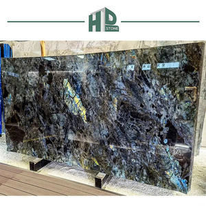 Luxury Snow Mountain Sapphire Blue Emerald Labrador Labradorite Blue <strong>Granite</strong> <strong>Slab</strong> for Interior Background Wall Design - Product Image 2