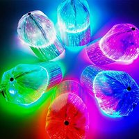 Gorra Deportiva LED E1456 para Fiestas y Eventos, Gorra de Béisbol Brillante con Luces Intermitentes de Hip Hop, Gorra Luminosa de Fibra Óptica LED