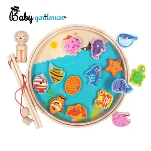 2023 nouveau design jeu de pêche classique jouet de pêche magentic en bois pour enfants Z01379A