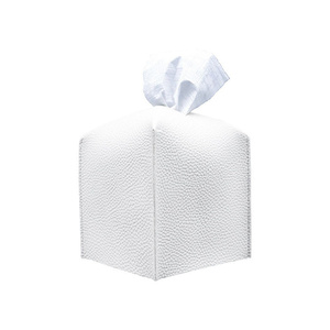 Factory Top Seller Home Decorative Organizer Modern PU Leather Square Tissue Box Holder Tissue Box Cover