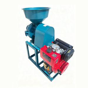 Moulin à Grains et <span class=keywords><strong>Broyeur</strong></span> d'Épices pour Aliments Secs et Humides, Usage Domestique et <span class=keywords><strong>Agricole</strong></span>, 300 Kg/h, Moteur Pratique, Facile à Nettoyer, Alimentation Diesel - Product Image 4