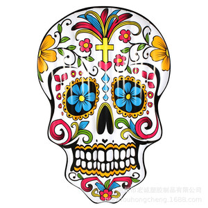 Inflatable Skull Shaped Floating Bed PVC Adult Swim Ring Resort Hotel Use - Product Image 5