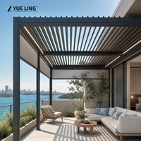Pergola à toit à lames orientables en aluminium, pergola personnalisée pour les constructeurs et les entrepreneurs, terrasse extérieure, lames orientables réglables