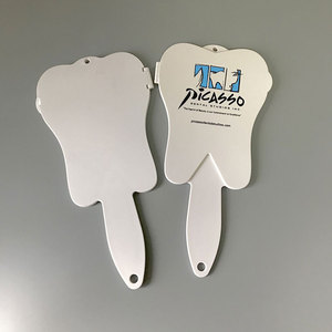 Advertising Promotion Tooth Shape Single Side Cosmetic Long Handle Makeup <strong>Mirror</strong> for <strong>Dentist</strong> - Product Image 4