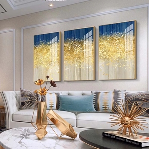 Áp Phích Phong Cách Màu Xanh Lá Vàng Trừu Tượng Trang Trí Phòng Khách Và Tranh In Tối Giản Hiện Đại Nghệ Thuật Treo Tường Trừu Tượng Màu Vàng Kim - Product Image 2