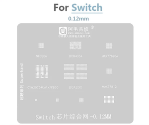 Amaoe 0.12mm tin mẫu BGA <span class=keywords><strong>reballing</strong></span> <span class=keywords><strong>Stencil</strong></span> cho điện thoại di động sửa chữa tích hợp trồng chuyển đổi IC chip bga200 nfcbea - Product Image 6