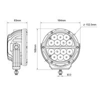 Luz de Conducción LED Redonda de 6 Pulgadas y 70W con Certificación E-Mark, Resistente al Agua IP68 IP69K para Camiones y SUV