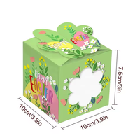 Fête à thème de Pâques Faveur Goodie Boîtes en papier Lapin Oeuf Poussin Conception pour la nourriture pour stocker des bonbons Traiter Cookie