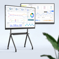 Écran tactile interactif numérique électronique vérifié de 86 pouces, double système d'exploitation Android Windows, tableau blanc pour salle de classe