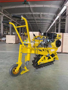 Equipo de cosecha de granja, cosechadora de bulbos de ajo de empuje manual, cadena de elevación, pista de arado, azada, excavación frontal, máquina cosechadora de ajo - Product Image 3