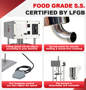 <span class=keywords><strong>Machine</strong></span> à <span class=keywords><strong>Saucisse</strong></span> Électrique 15L, <span class=keywords><strong>Machine</strong></span> de Remplissage pour Restaurant, <span class=keywords><strong>Poussoir</strong></span> à Saucisses pour Fabrication - Product Image 3