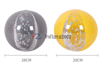 Ballon de plage gonflable en PVC transparent avec paillettes et brillants, jouet aquatique transparent pour enfants et adultes, décoration de fête