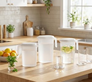 <span class=keywords><strong>Pichet</strong></span> en <span class=keywords><strong>plastique</strong></span> commercial de 2,5 <span class=keywords><strong>litres</strong></span>, résistant aux chocs, incassable, avec poignée, pour restaurant, café, hôtel - Product Image 6