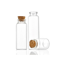 15ml 25ml 30ml 40ml 60ml bouteilles à Tube Transparent en verre flacons pots conteneur avec bouchons en liège en bois paquet de souhait de noël