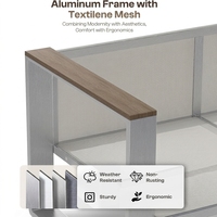 Ensemble de meubles d'extérieur en aluminium pour 4 personnes, combinaison de meubles de cour adaptée à la terrasse, au jardin, au porche