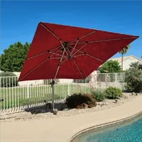 Base de parasol JH-Mech pour parasol déporté, revêtement en poudre noire, acier, base de parasol commercial encastrable