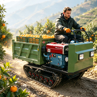 Diesel-Raupendumper Mini-Kettentransporter Hydraulischer Selbstladender Kipptransporter für Landwirtschaft und Bau