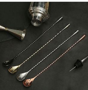 Custom Food Grade <b>Twisted</b> Stainless Steel Swizzle <b>Bar</b> Stirring Spoon - Product Image 6