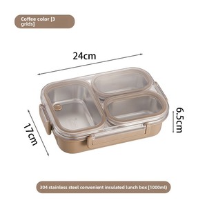 Lonchera Portátil de Acero Inoxidable 304 con Sello Antiolor para Estudiantes, Trabajadores de Oficina y Conservación en Cafeterías - Product Image 5