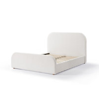 Lit moderne King, double, simple, Queen, Pebble, Queen, Oat, design capitonné, revêtement en tissu velours doux, cadre en bois, rembourrage en cuir
