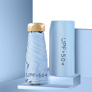 LS08 xách tay mini túi kích thước 5-gấp phẳng xử lý Ô Chống UV bảo vệ nhỏ gọn mưa ô - Product Image 3