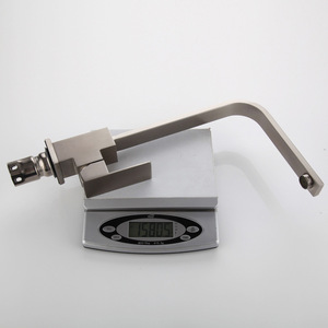 Grifo de cocina de Tubo plano cuadrado moderno para <span class=keywords><strong>Amazon</strong></span>, grifo de fregadero de acero inoxidable 304 frío y caliente, núcleo de válvula de cerámica, diseño doméstico - Product Image 3