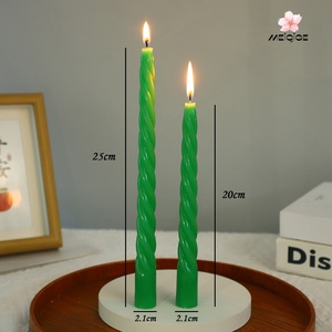 Scatola 4 10 pollici filo europeo candele rosse a spirale natale decorativo rete paraffina per compleanni altre celebrazioni 25cm - Product Image 4