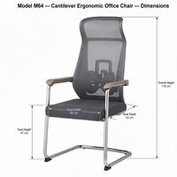 Chaise de bureau exécutive OEM ODM, chaise de réception en maille, chaise de bureau ergonomique, chaises de salle d'attente et de réunion