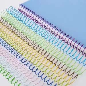 Copertura in plastica a doppia bobina di metallo rilegato a griglia pagine interne a 5 B5 formato taccuino a spirale con copertina traslucida