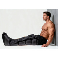 Masseur de jambes complet pour la circulation, bottes de compression d'air sans fil avec compression séquentielle des jambes et des pieds