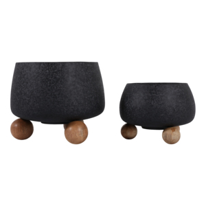Vasi rotondi con piedini a sfera, vasi decorativi per fiori per uso interno ed esterno in giardino - Product Image 4