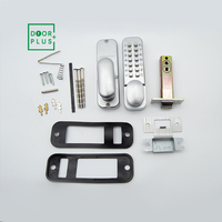 Doorplus, botón pulsador sin llave, bloqueo de código Digital, manija de seguridad de aleación de Zinc para puertas de aluminio, madera/acero, almacenamiento de datos en la nube