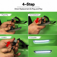 Lampu Sein LED Sequential Scan Side Marker Otomatis untuk Ford Mustang 2010 2014 Lampu Depan Lensa Bening Putih AR3Z 15A201 2 Pcs