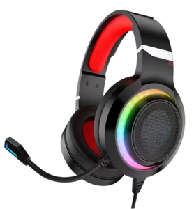 PJT-DEP2469 Wired Over-Ear RGB LED Color Gaming Headphones with Microphone Compatible with Low Latency