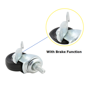 Rueda Universal Ajustable <span class=keywords><strong>para</strong></span> <span class=keywords><strong>Muebles</strong></span> <span class=keywords><strong>con</strong></span> <span class=keywords><strong>Freno</strong></span>, Diseño Industrial, Capacidad de Carga de 65 kg, <span class=keywords><strong>Freno</strong></span> de Tornillo - Product Image 2