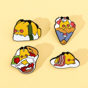 Épingles à revers en métal personnalisées en gros, mignonnes, de style Pokémon, en nickel noir, émail doux et dur, pour cadeau - Product Image 4