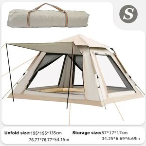 Tente de camping familiale à ouverture rapide automatique, imperméable, pour la randonnée en plein air, installation instantanée, avec sac de transport - Product Image 2