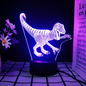 Touch LightSeven Color 3D Nightlight Dinosaur Style LED Nightlight Table Decoration <b>Light</b> Illusion <b>Lights</b> <b>for</b> Bedroom Decoration - Product Image 5